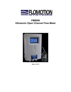 FM8000 Ultrasonic Open Channel Flowmeter Manual