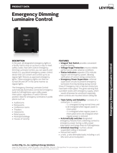 Emergency Dimming Luminaire Control