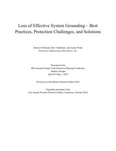 Loss of Effective System Grounding – Best Practices, Protection
