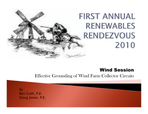 Wind Session Effective Grounding of Wind Farm Collector Circuits