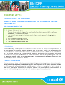 UNICEF Guidance Note 5 Getting the product and service right