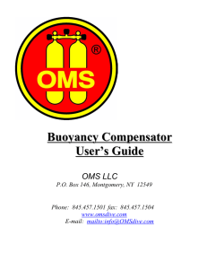 Buoyancy Compensator User`s Guide