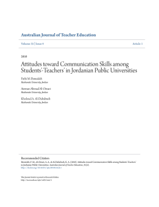 Attitudes toward Communication Skills among