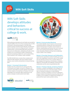 WIN Soft Skills develops attitudes and behaviors