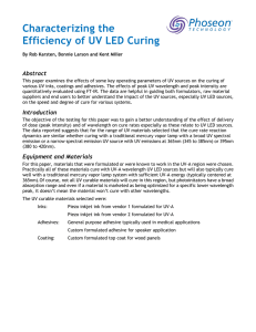 Characterizing the Efficiency of UV LED Curing