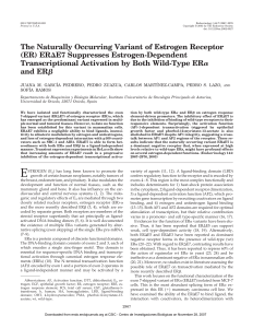 The Naturally Occurring Variant of Estrogen Receptor (ER) ER E7