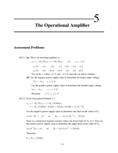 The Operational Amplifier