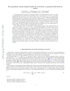 The hypothesis of path integral duality II: corrections to quantum field
