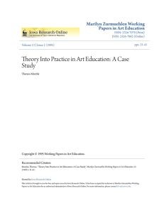 Theory Into Practice in Art Education: A Case Study