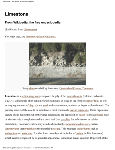 Limestone - Wikipedia, the free encyclopedia