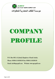 company profile - AGCC (Altaf General Contracting Co.)