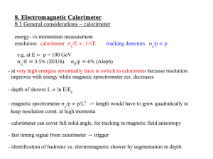 8. Electromagnetic Calorimeter