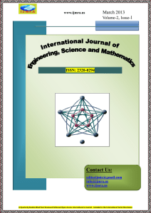 Contact Us: - International Journals of Multidisciplinary Research