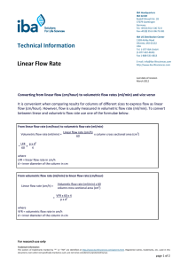 Technical information - flow rate