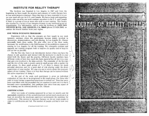 institute for reality therapy