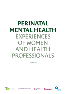 perinatal mental health experiences of women and health