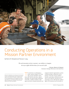 Conducting Operations in a Mission Partner Environment