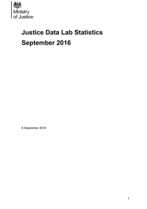 Justice Data Lab Statistics September 2016