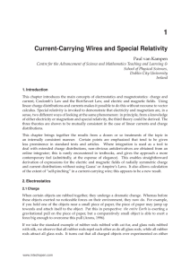 Current-Carrying Wires and Special Relativity