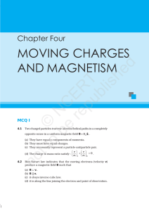 Unit 4(Moving Charges And Magnetism)