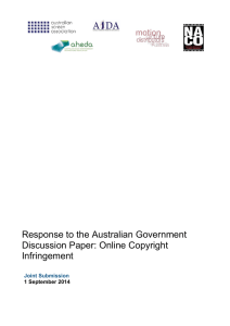 Film and TV Bodies Response to Online Copyright Infringement