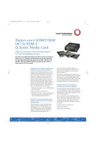 Packet-over-SONET/SDH OC-3c/STM-1 Q Series Media Card