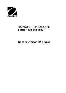 Harvard Trip Balances Manual