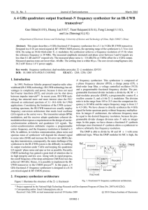 A 4 GHz quadrature output fractional- N frequency synthesizer for an