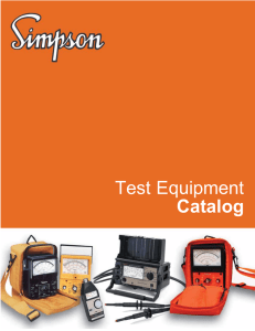 Simpson Test Equipment Catalog
