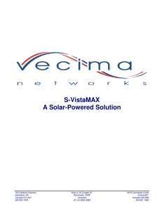 S-VistaMAX A Solar-Powered Solution