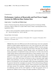 Performance Analyses of Renewable and Fuel Power