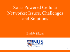 Solar Powered Cellular Networks: Issues