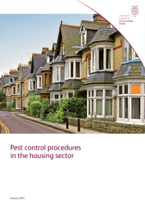 Pest control procedures in the housing sector