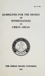 IRC 092: Guidelines for the the Design of Interchanges in Urban Areas