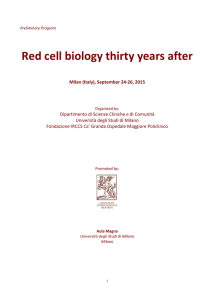 Registration form Red cell biology thirty years after