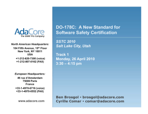 DO-178C: A New Standard for Software Safety Certification DO