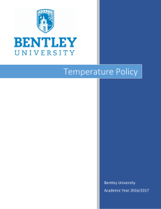 Temperature Policy - Bentley University