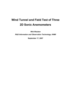 Wind Tunnel and Field Test of Three 2D Sonic