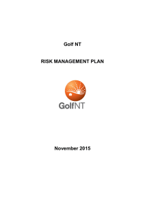 Golf NT RISK MANAGEMENT PLAN November 2015