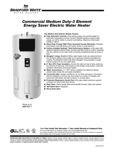 Commercial Medium Duty-3 Element Energy Saver Electric Water