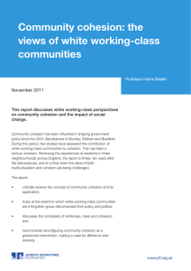 Community cohesion: the views of white working