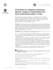Pirfenidone for idiopathic pulmonary fibrosis: analysis of pooled data