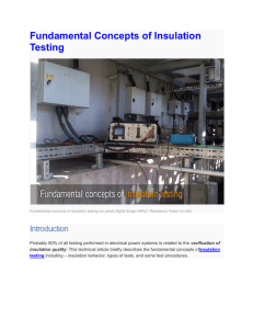 Fundamental Concepts of Insulation Testing