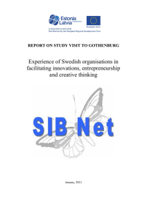 Experience of Swedish organisations in