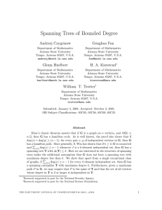 Spanning Trees of Bounded Degree