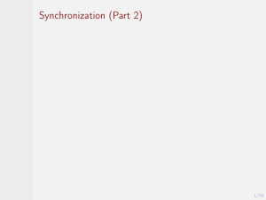 Synchronization (Part 2)