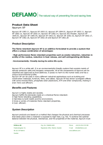 Product Data Sheet Apyrum XP Product Description Benefits and