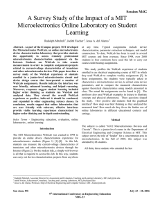 A Survey Study of the Impact of a MIT Microelectronics Online