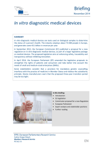 In vitro diagnostic medical devices - European Parliament