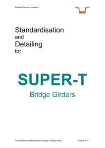 Standardisation of Super-T Girders